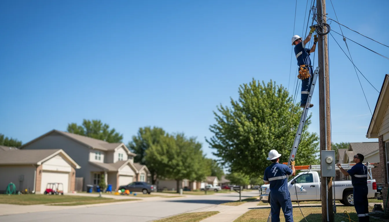 Residential electrician providing installation services in Southmayd, TX